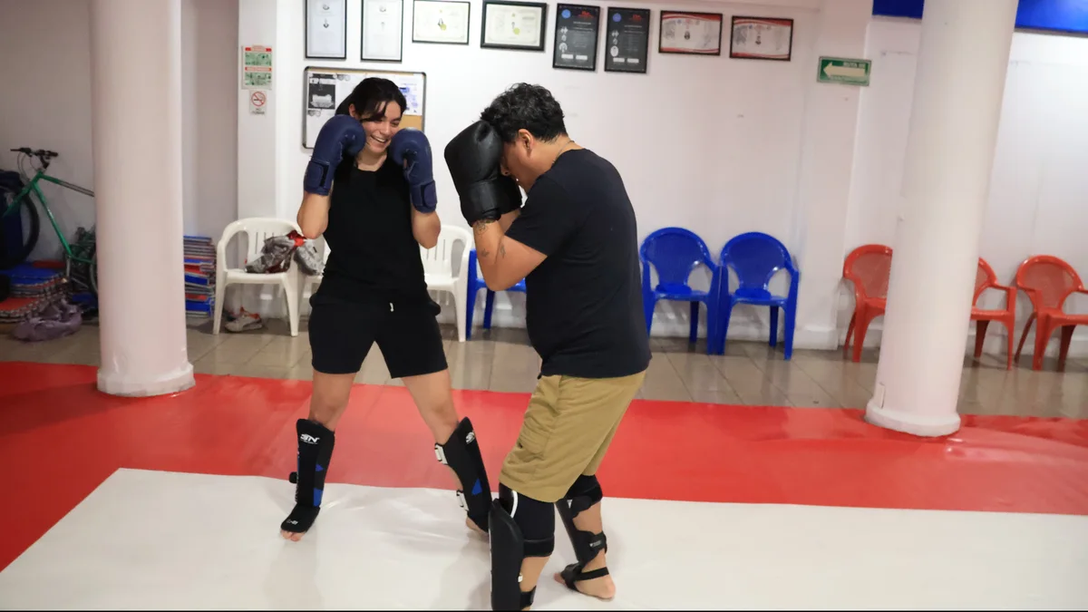 Clase de Kick Boxing K1 en Sharks Academy, Narvarte